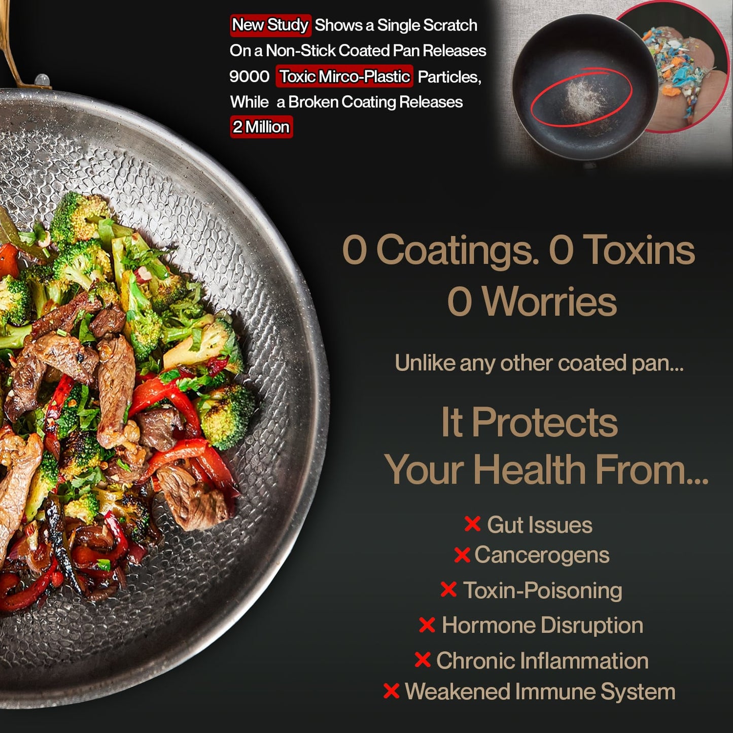 Pure Titanium Classic & Wok Pan (4 Piece)