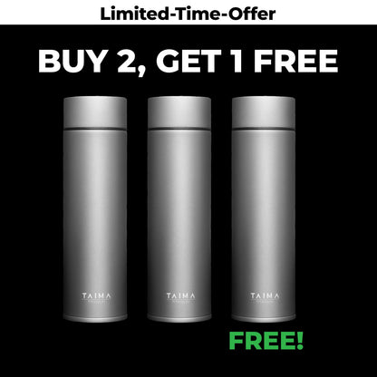 ¡BLACK FRIDAY SALE! Taima® 100% Pure Titanium Water Bottle - Drink Clean, Live Better.