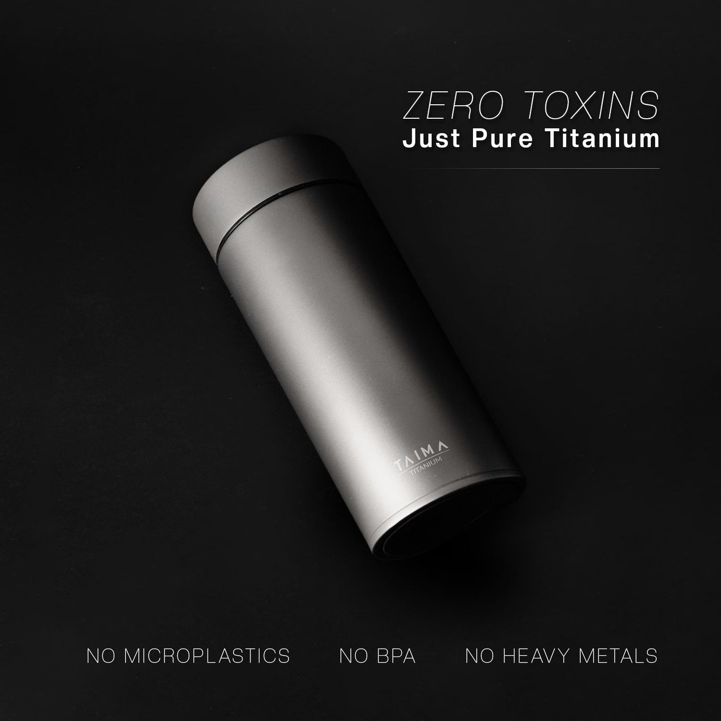 ¡BLACK FRIDAY SALE! Taima® 100% Pure Titanium Water Bottle - Drink Clean, Live Better.