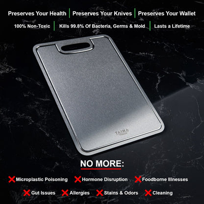 ¡BLACK FRIDAY SALE! Certified Taima® Pure Titanium Cutting Board - V2 Updated Design