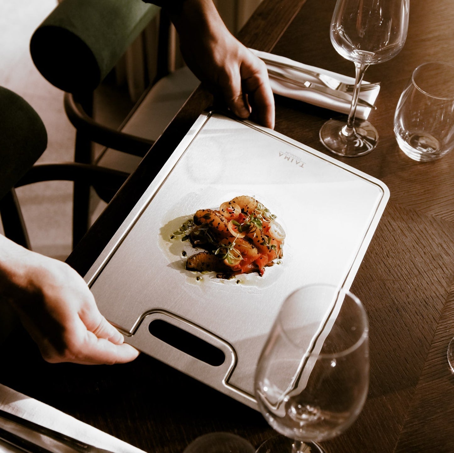 Certified VEXOR Pure Titanium Cutting Board - Size L