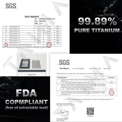 ¡BLACK FRIDAY SALE! Certified Taima® Pure Titanium Cutting Board - V2 Updated Design