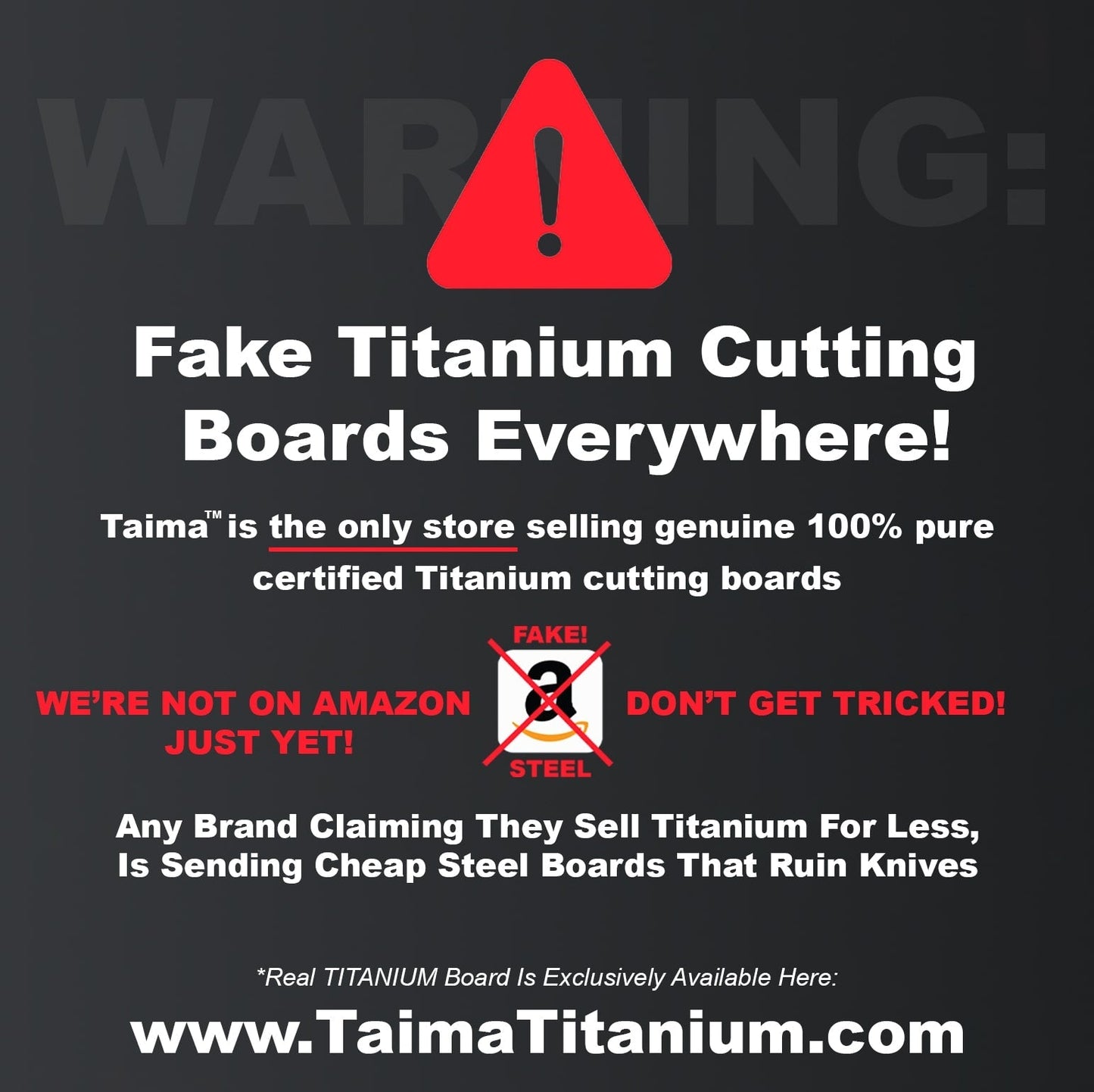 ¡BLACK FRIDAY SALE! Certified Taima® Pure Titanium Cutting Board - V2 Updated Design